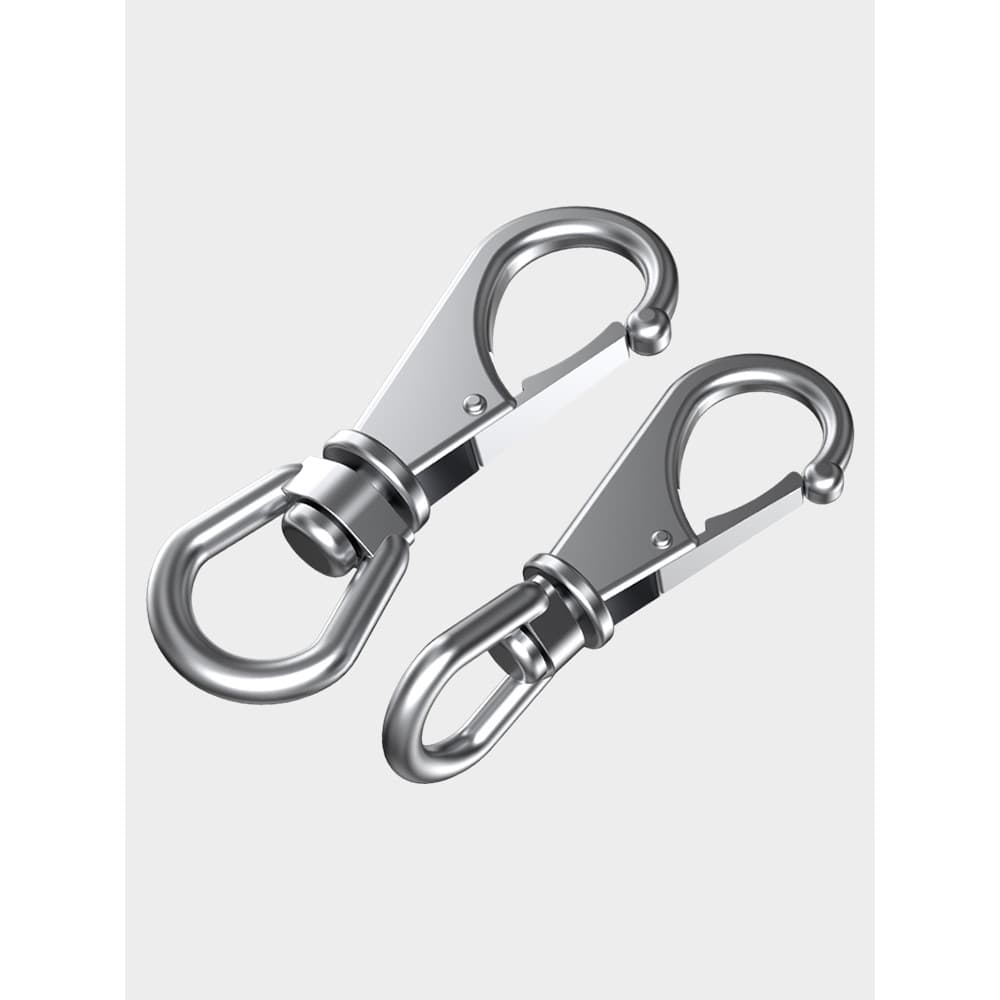 Gancho Universal de aço inoxidável 304, gancho giratório de aço inoxidável, fivela de mola, chaveiro com fivela de cacho