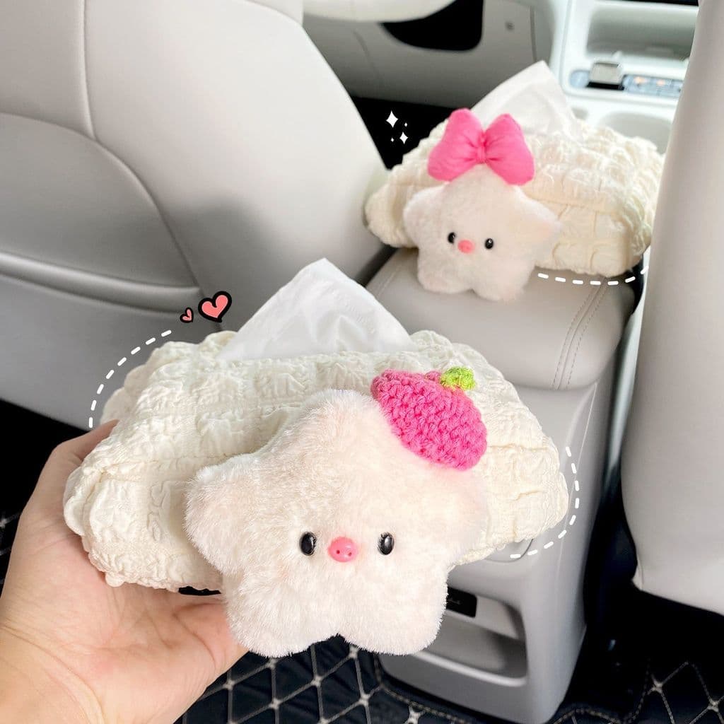 Bonito estrela porco saco de tecido do carro caixa de apoio de braço criativo de alto valor saco de tecido do carro aces