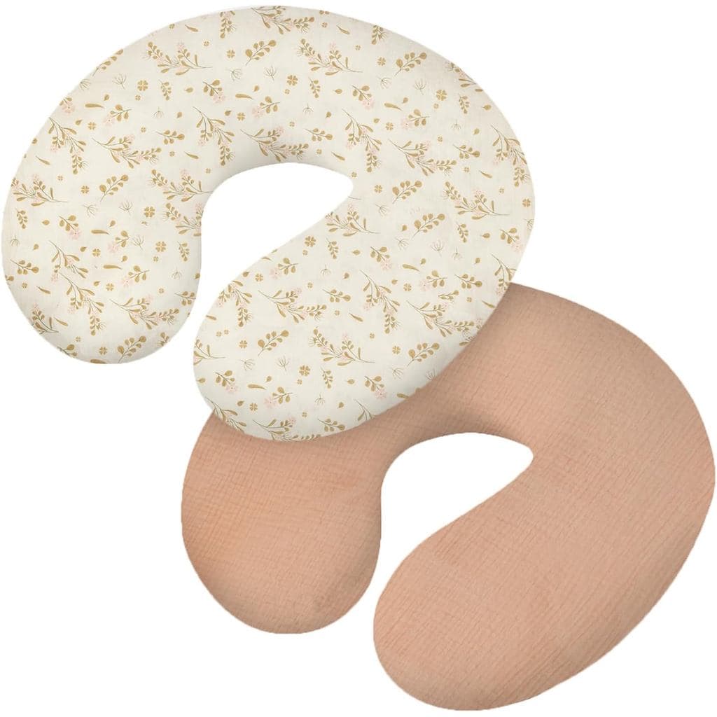 2 Peças de Capa para Almofada de Amamentação em Algodão Muslin 62 × 53cm, Capa Grande Removível para Almofadas de Amamen