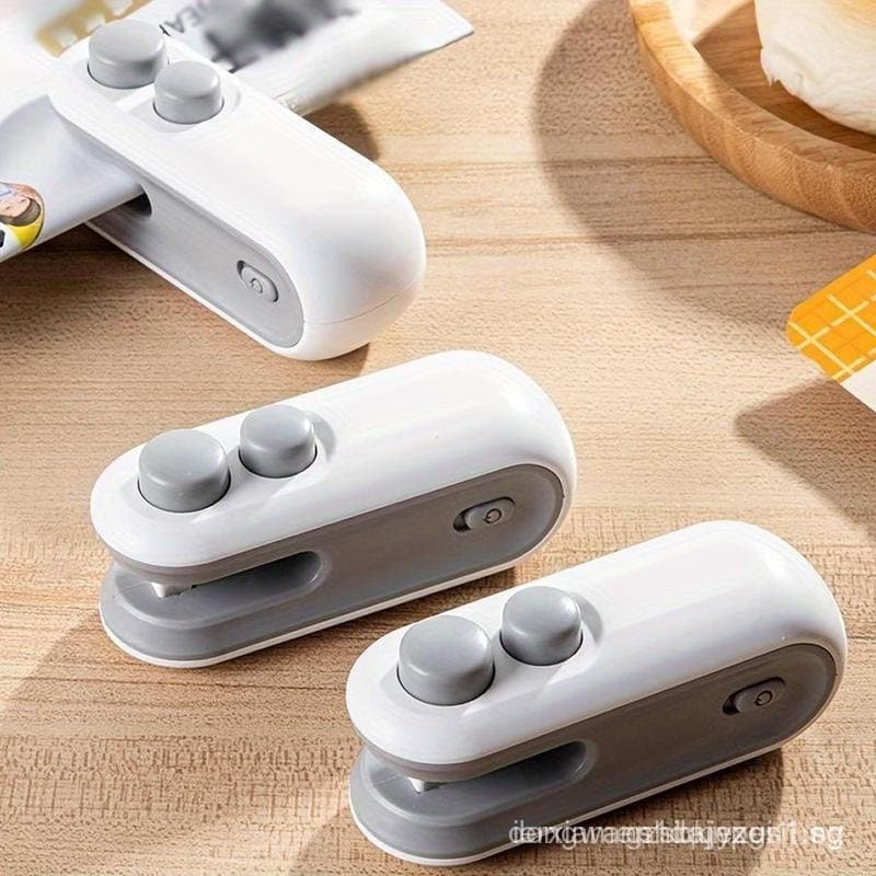 Mini dispositivo 2 em 1 para selar e cortar, selador de lanches portátil recarregável por USB, equipamento de selagem a