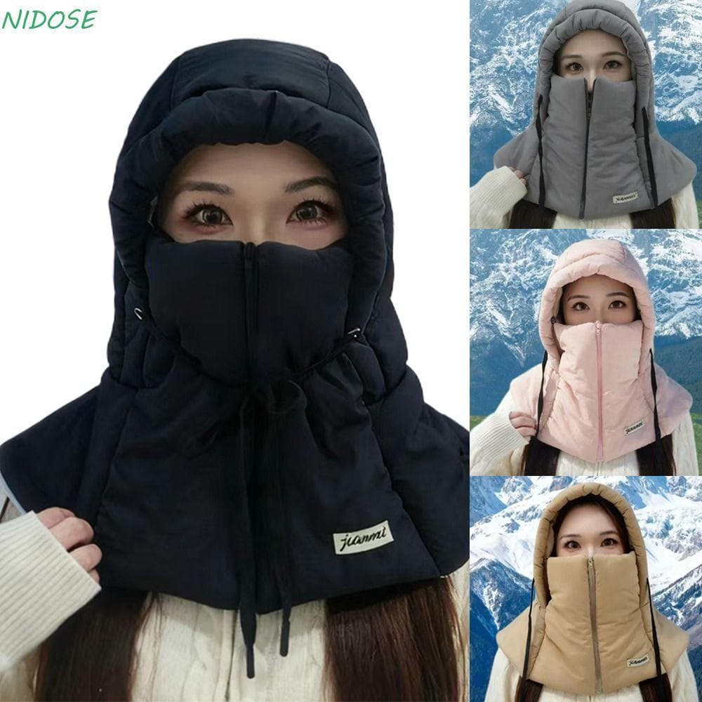 Chapéu De Esqui De Inverno NIDOSE , Boné Bomber Quente De Pelúcia Com Orelha De Rosto Integrada , Proteção De Pescoço Es