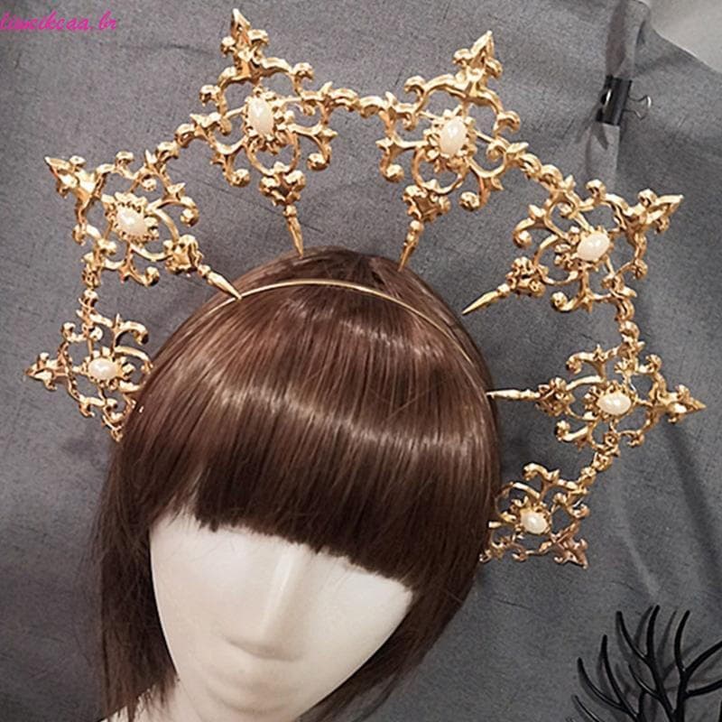 Liweikea Halos Crowns Headband Deusa Tiaras Gótico Cosplay Acessórios Para Cabelo