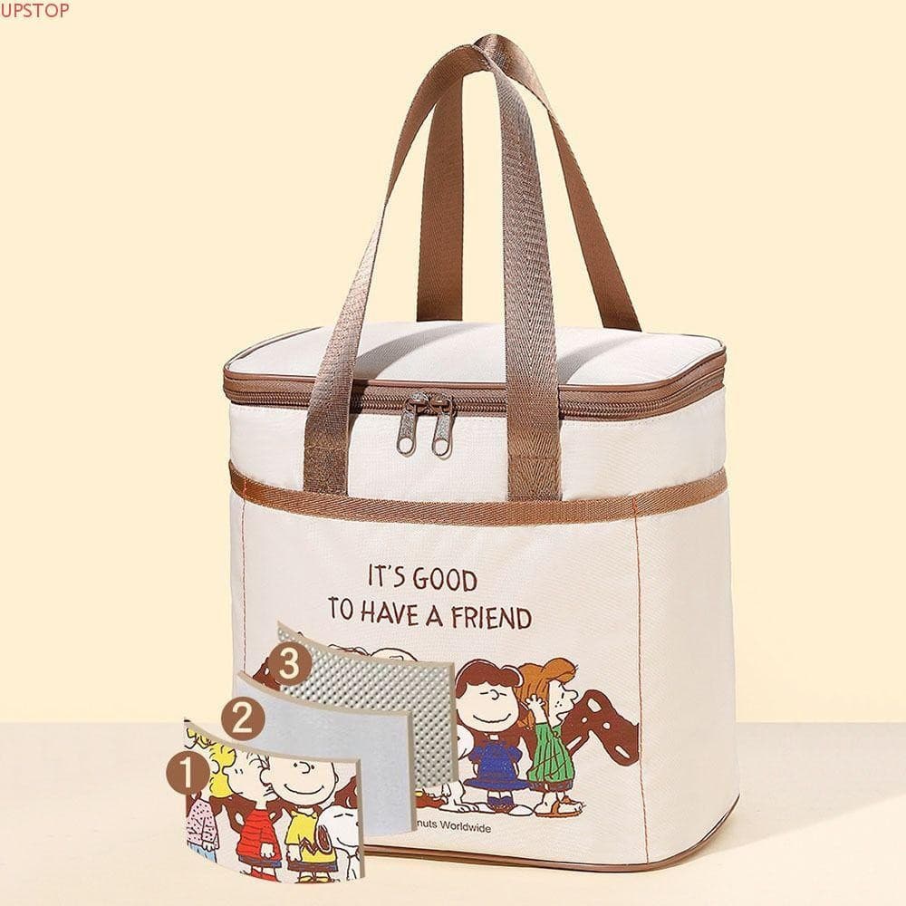 Saco Térmico De Alimentos UPSTOP , De Armazenamento De Lancheira Snoopy Engrossado , Pacote De Gelo Portátil À Prova D'á