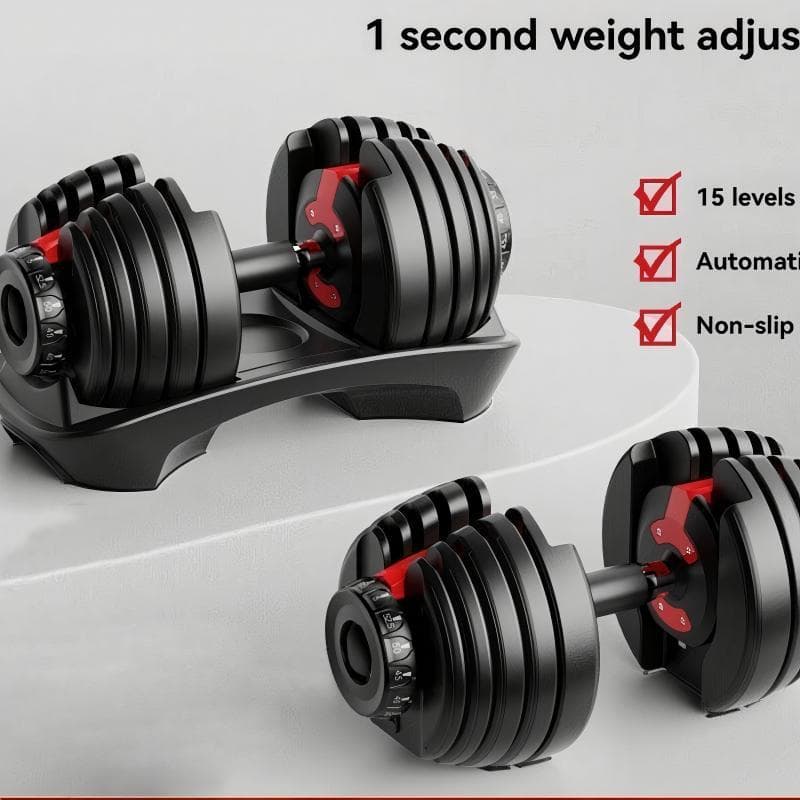 Halter Ajustável Regulável 24kg Anilha Dumbbell 1 Unidade-Ajuste de 14 velocidades