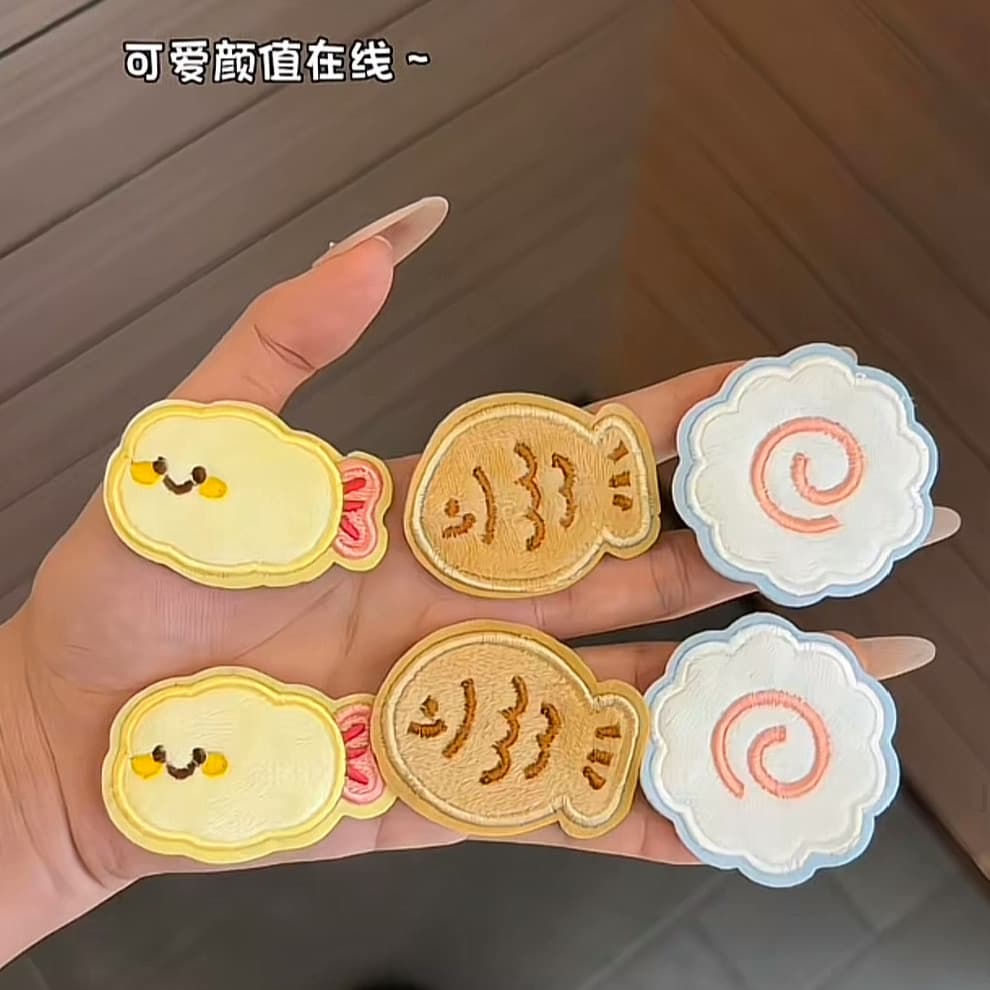Acessório de cabelo com formato de peixe de desenho animado fofo, presilha de cabelo realista em formato de comida, pres