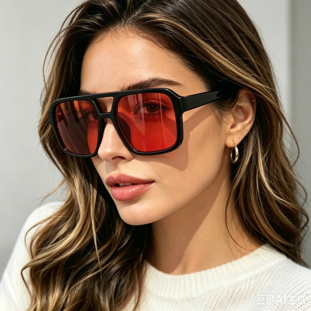 Novo estilo quadrado duplo feixe óculos de sol moda masculina acessórios de viagem Retro simples oceano peça óculos de s