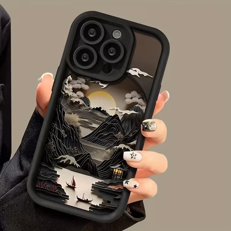 Capinha Capa Para Redmi A2 A3 A5 8 10C 12 13 15 POCO M3 X4 PRO Xiaomi 11 lite Silicone À Prova de Choque Padrão paisagem