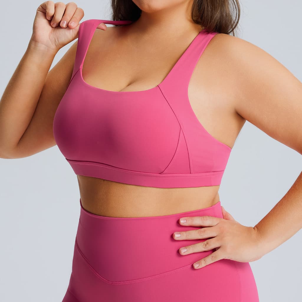 Novo tamanho grande roupa interior esportiva reunindo à prova de choque senhoras sutiã esportivo ao ar livre correndo Fi