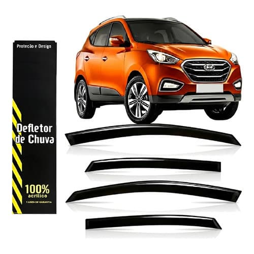 Calha Chuva Defletor Delfetor Ix 35 2011/2021 4p Jogo Luxo
