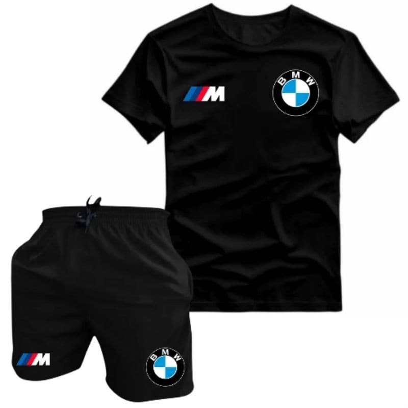 Kit Conjunto Camiseta E Short masculino BMW Combo Exclusivo