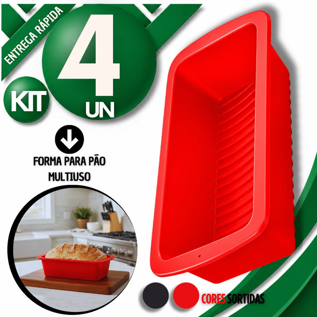 Utensílios Cozinha Formas De Pão Bolo Inglês Assadeira Retangular Silicone Antiaderente Cor Sortidas