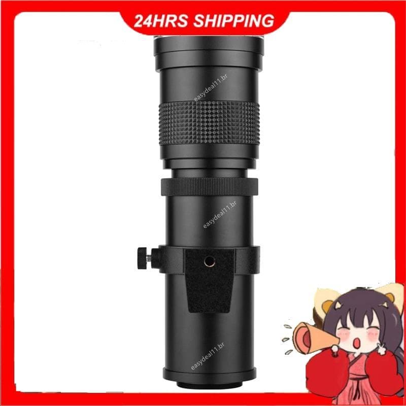 Lente Zoom Super Telefoto Foco Manual 420-800mm F/8.3-16 T Montagem 1/4 Rosca Para Câmeras DSLR SLR