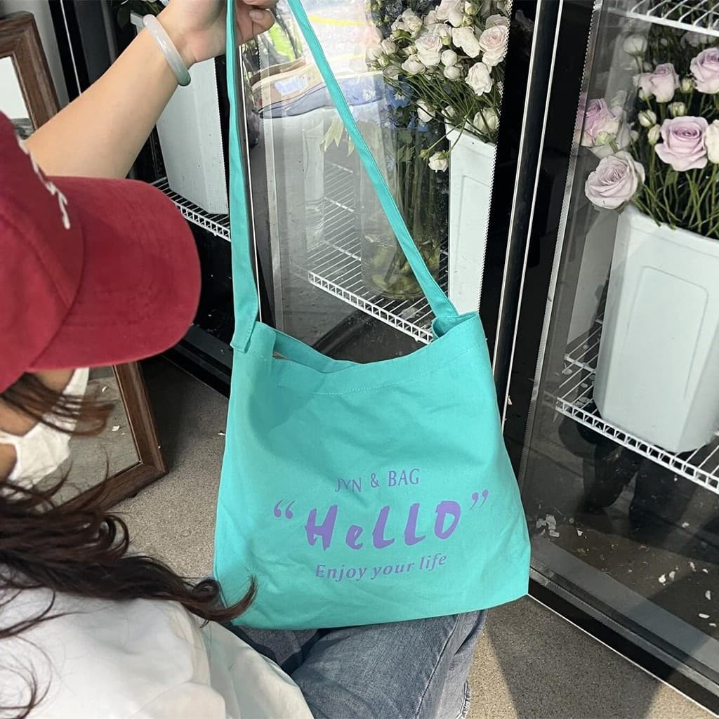 New Large Capacity Totes All-Match Shoulder Bag College Student Class Canvas Bag Female Commuter Bag nIgR
