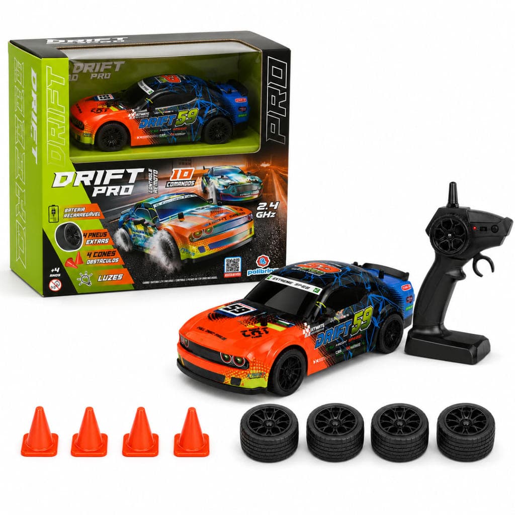 Carro de Controle Remoto  C/Acessórios 4Wd Drift Pro - Polibrinq  NB