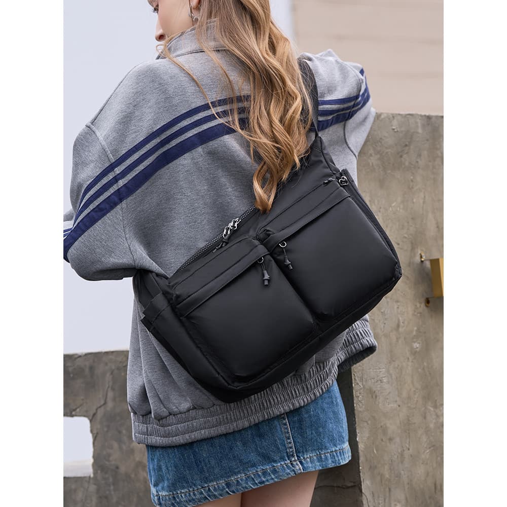 Bolsa mensageiro de ombro masculina Casual Commuter ciclismo bolsa de ombro feminina bolsa mensageiro portátil multifunc