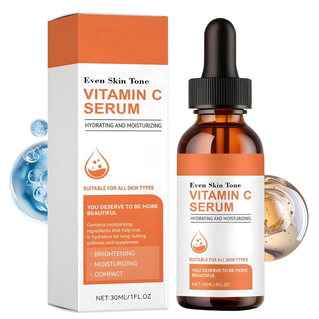Sérum de Vitamina C, Sérum Anti-Envelhecimento, Vitamina C para o Rosto, com Vitamina E e Ácido Hialurônico, Hidrata, Nu