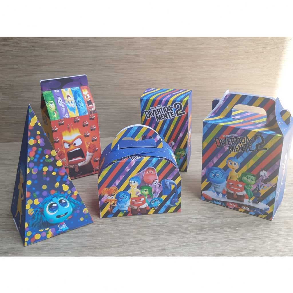 Kit Festa DivertidaMente 2 / 10 Caixas Personalizadas | 5 Modelos | Lembrancinha Aniversário