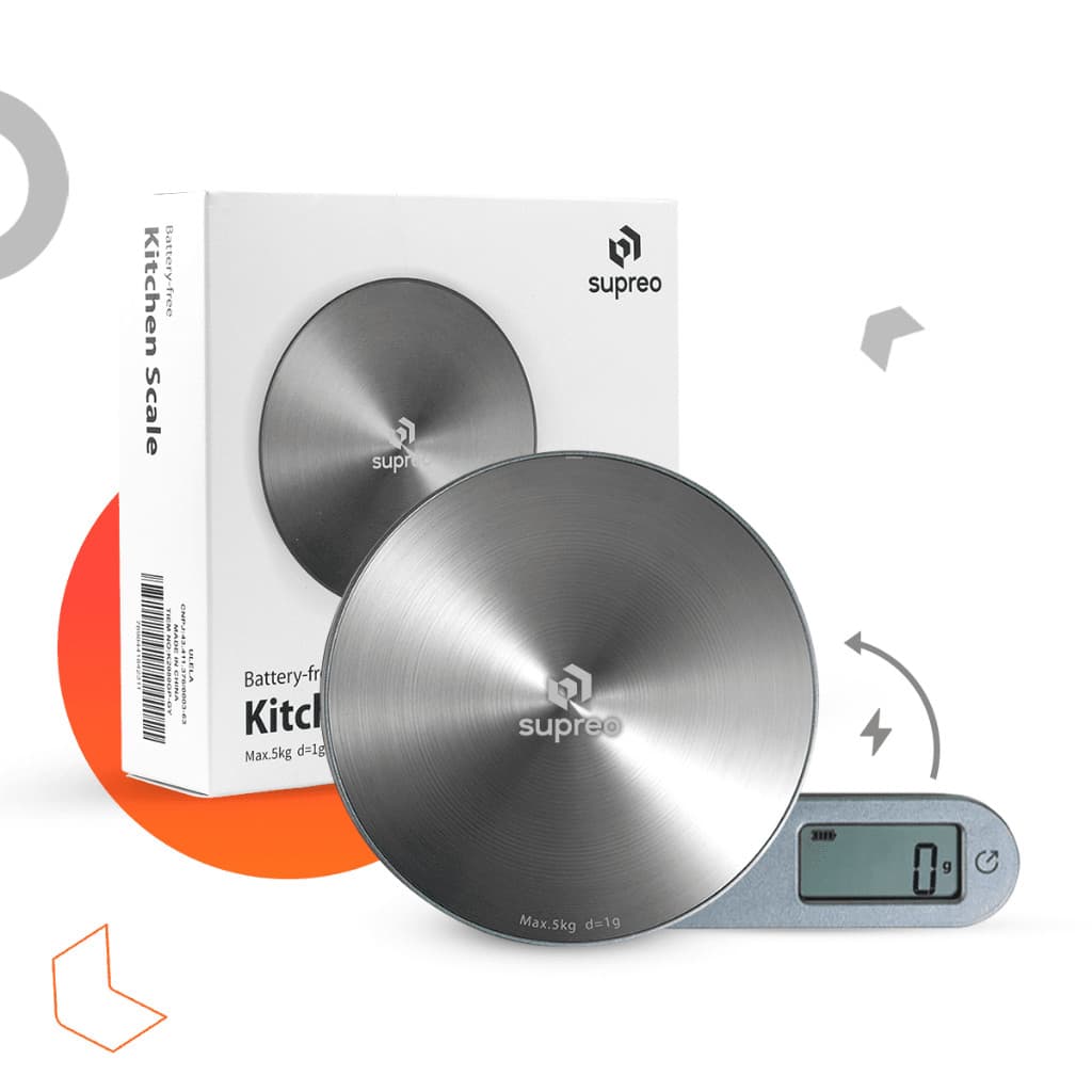 Balança Cozinha Alta Precisão 1g até 5kg Digital Alimentos Dieta Sem Bateria ou Pilhas Profissional Alto Padrão Aço Inox