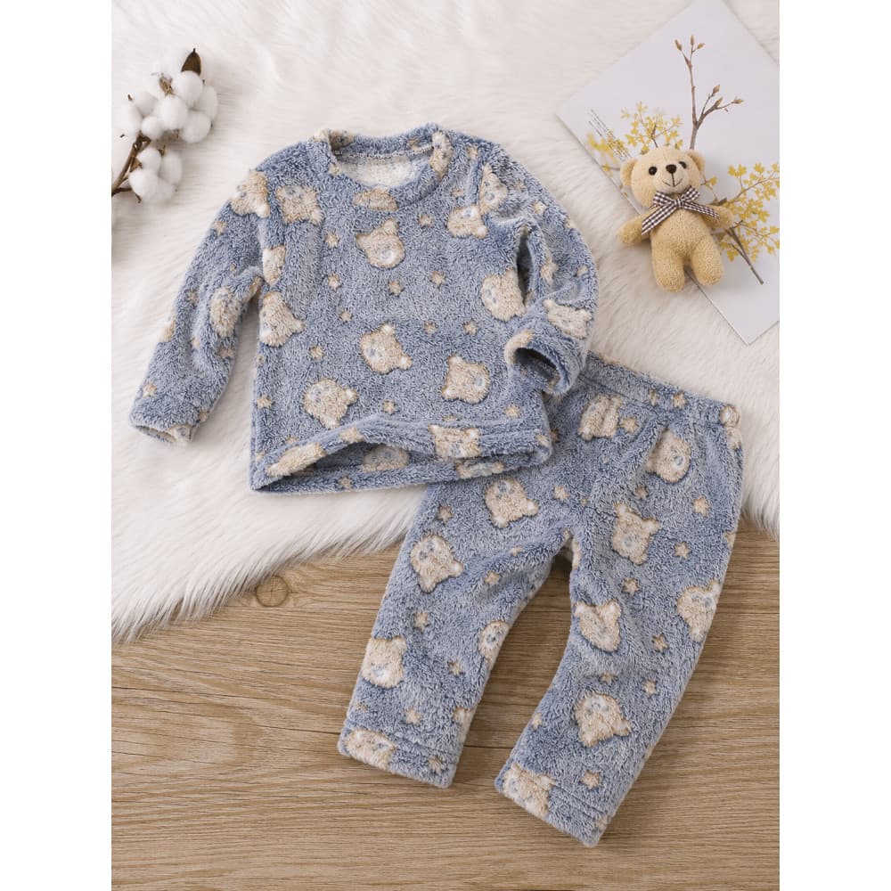 Pijama Infantil Bebê Flanelado Quentinho Conjunto bebe Manga Longa Inverno