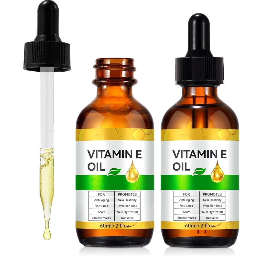 Óleo de Vitamina E Liefiet, Óleo de Vitamina E Puro para Pele, Cicatrizes, Unhas e Couro Cabeludo, Hidratante para Rosto