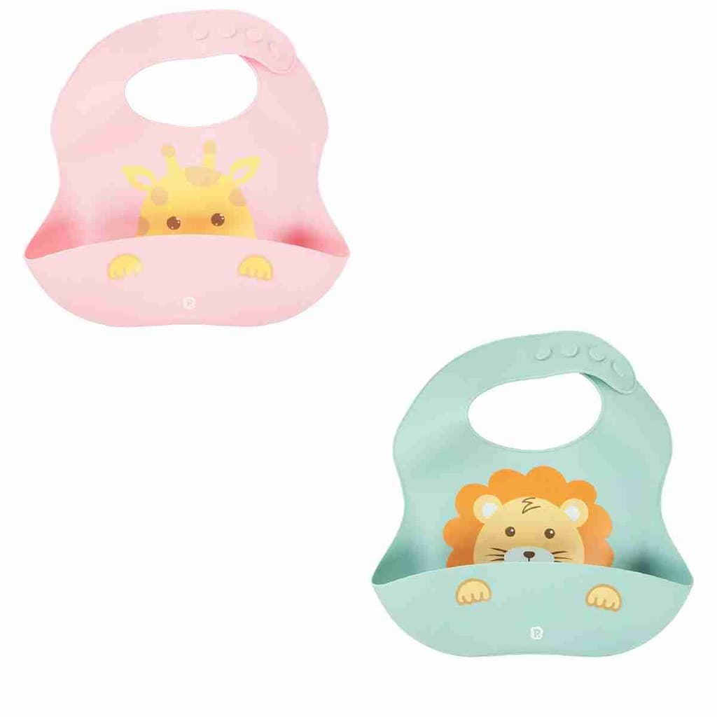Babador de Silicone com Bolso Cata Migalhas Menino Menina - Pimpolho