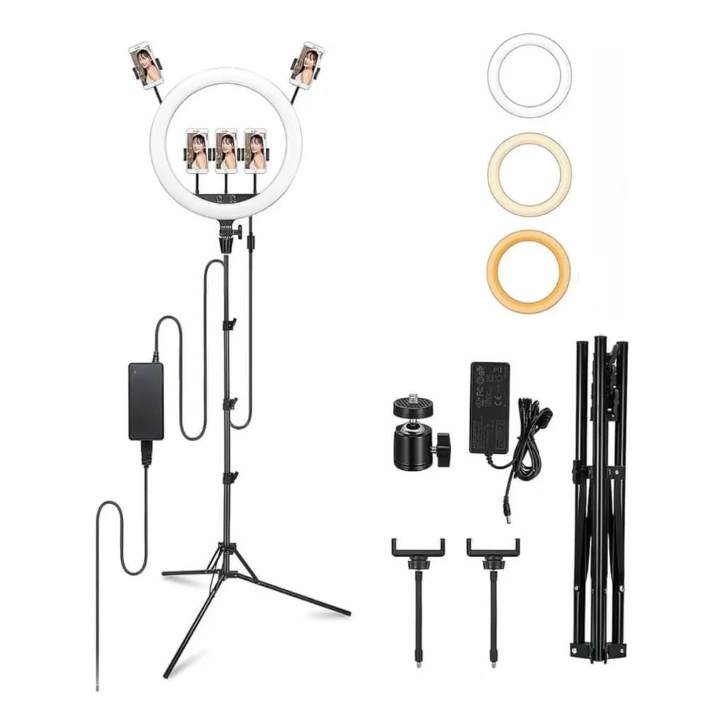 Led Ring Light Iluminador Grande 46Cm 18 Polegadas Tripé 2.M