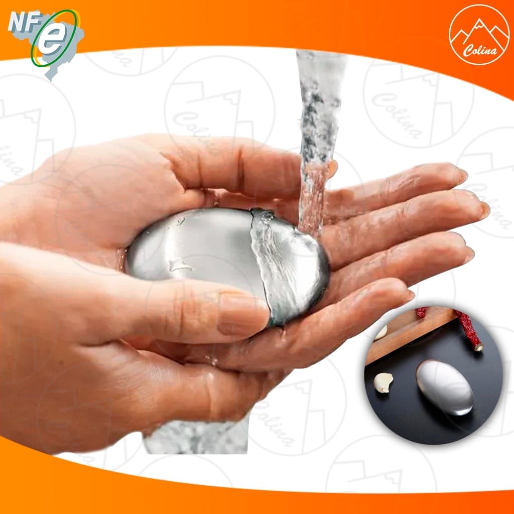 Sabonete De Inox Culinário Mágico Tira Cheiro Anti Odor Para As Mãos Clink Envio Imediato Nano Shop