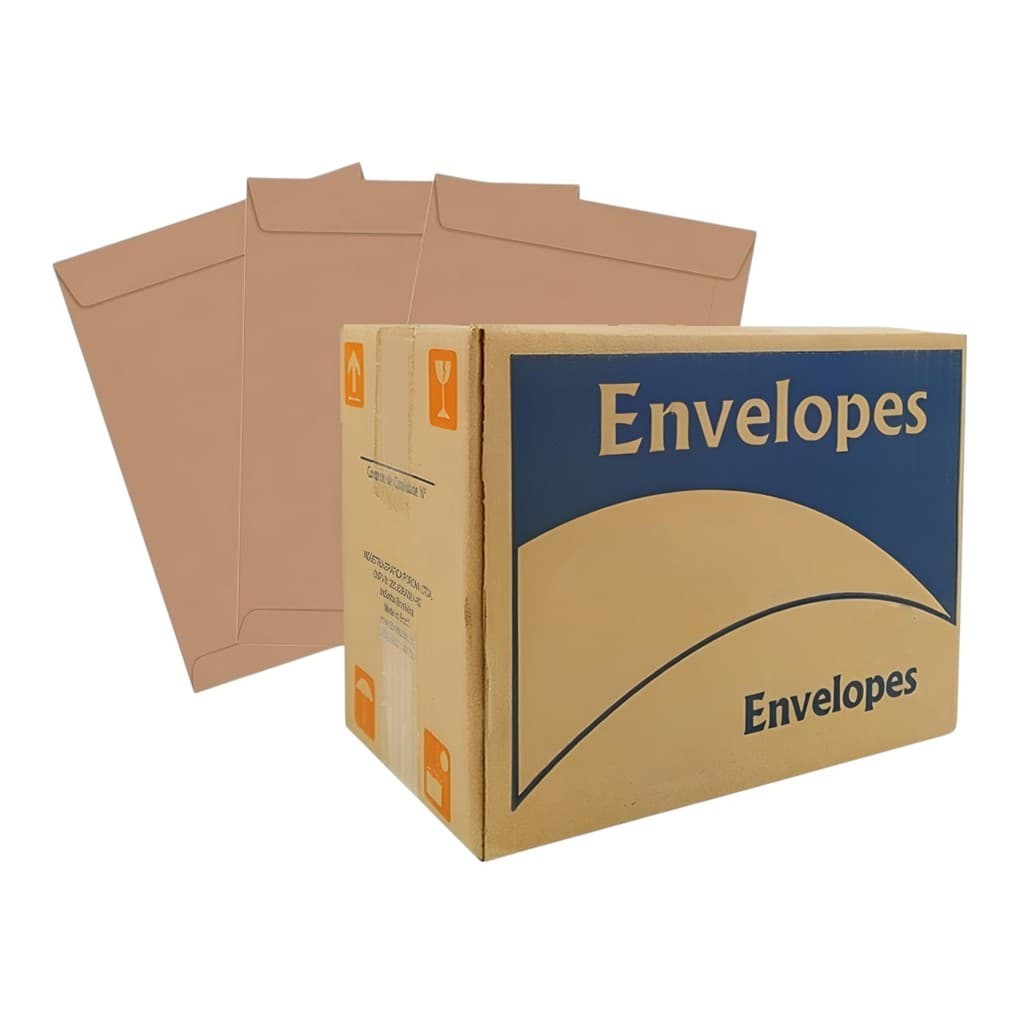 Envelopes 229mm x 324mm Liso A4 Ofício 125 Unidades Pardo