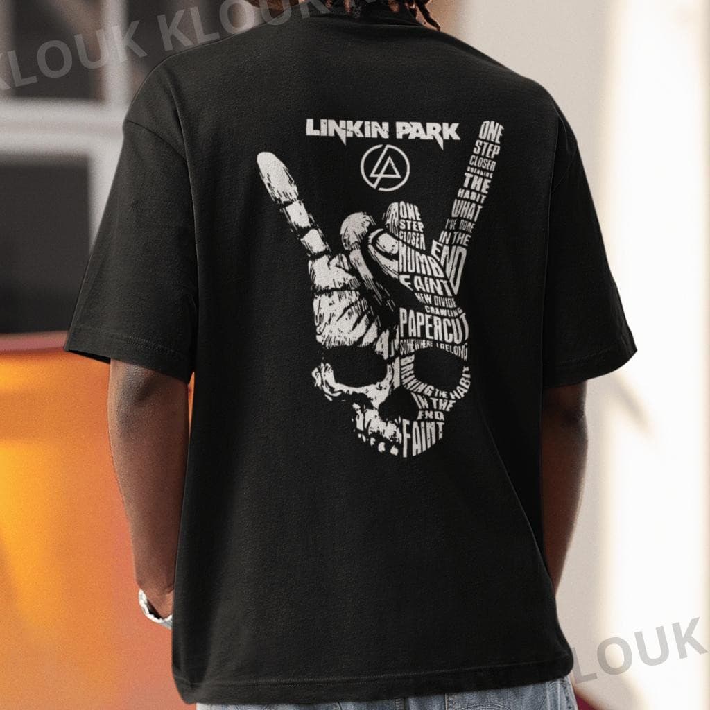 Camiseta com estampa do Linkin Park Banda Rock Caveira Metal StreetWear 100% Algodão