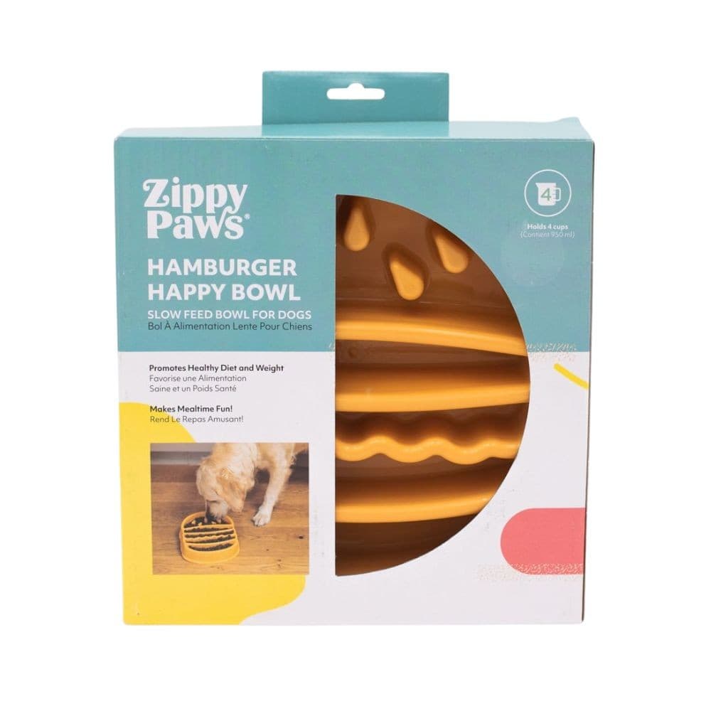 Comedouro Lento para Cães Happy Bowl Hamburguer -  Zippy Paws