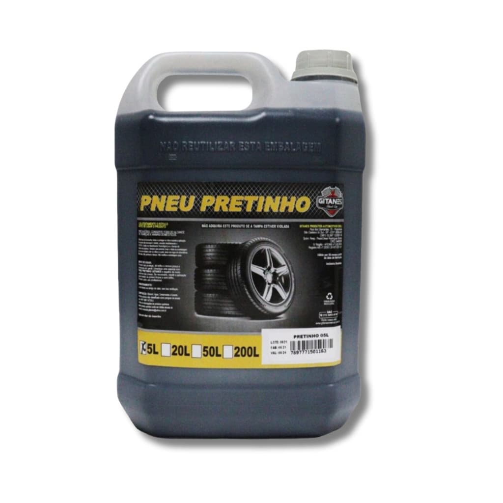 Pretinho Para Pneu Automotivo Concentrado 5 Litros Gitanes