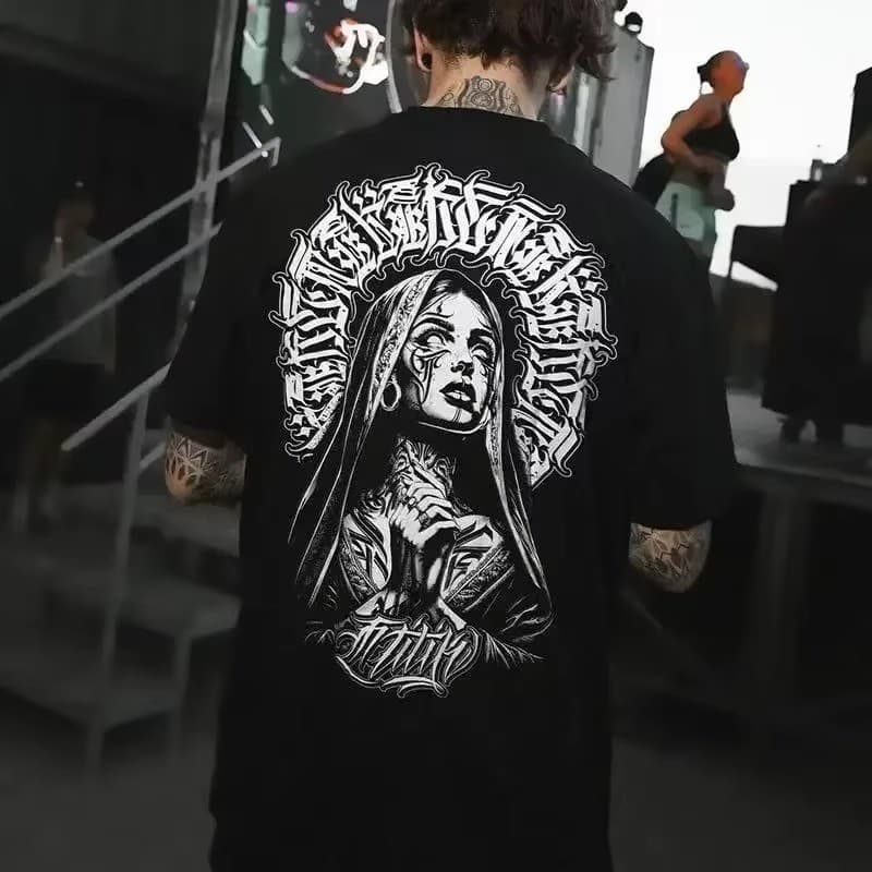 Camiseta Masculina Streetwear Chicano Faith Fé Algodão