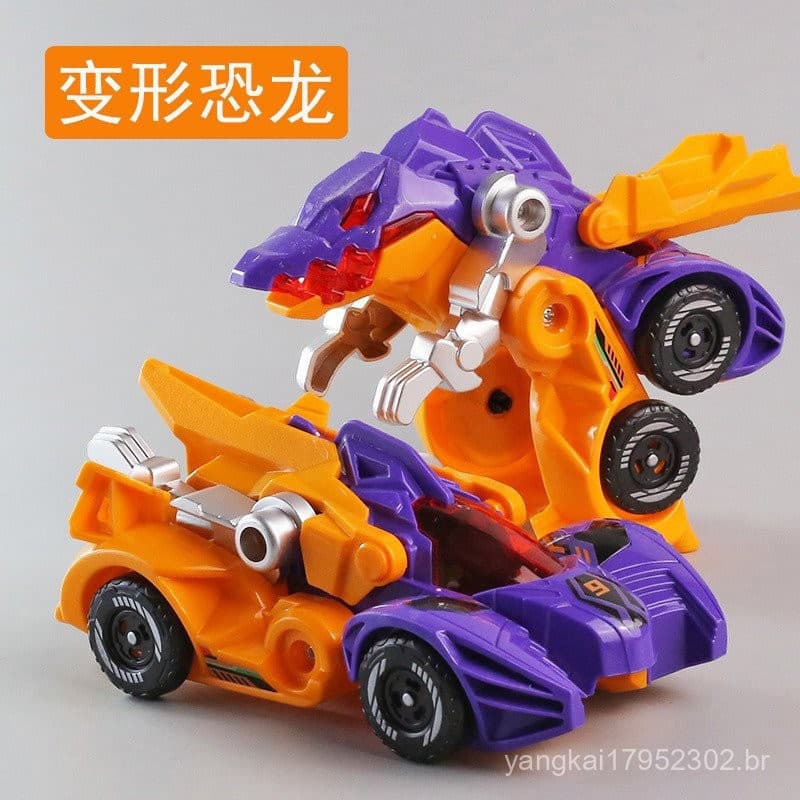 Carro Robô Dinossauro Transformável Modelo Tiranosaurus King Kong Brinquedo Educacional para Meninos Bebês Veículo de Ba