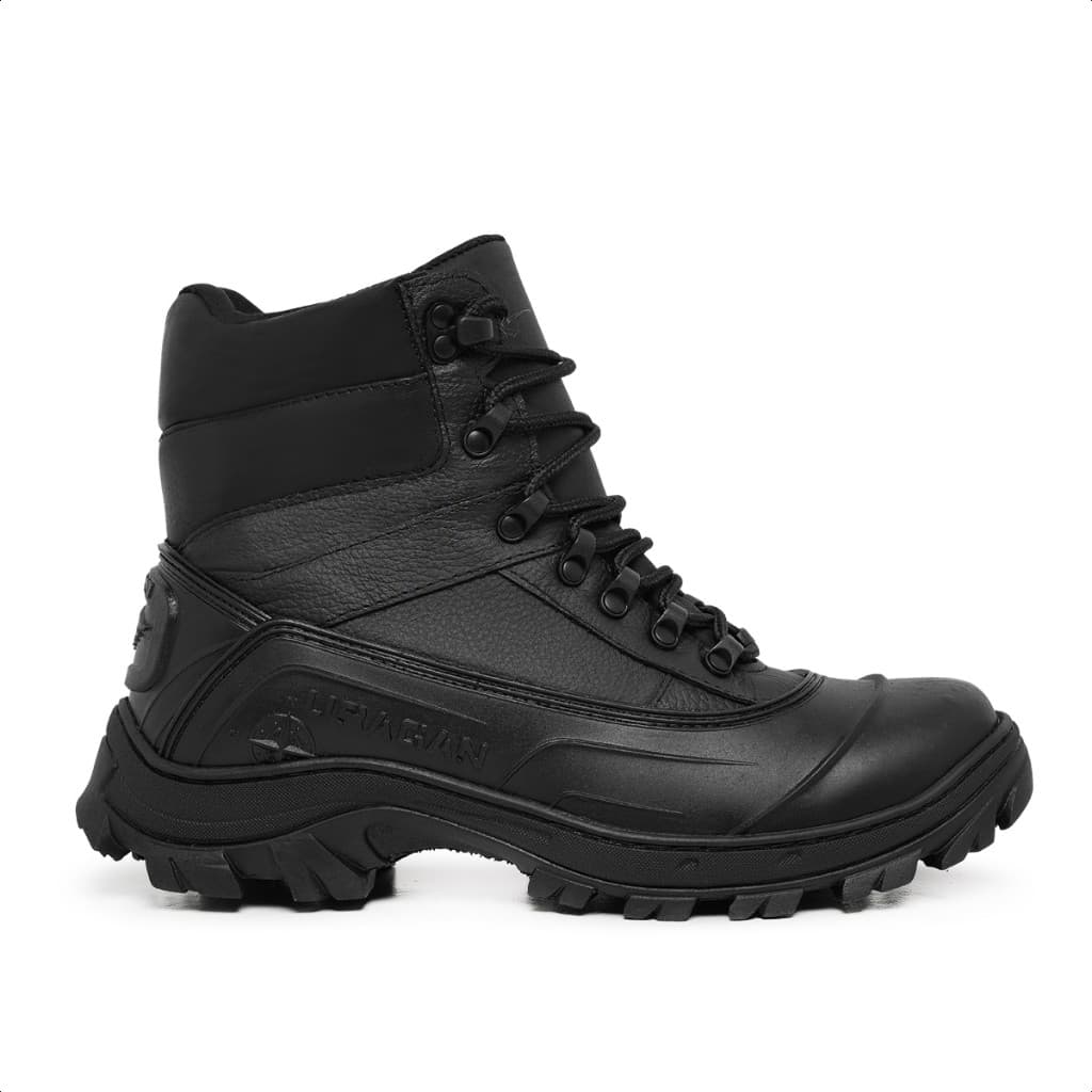 Coturno Tático Masculino Couro Legítimo Impermeável Bota Militar com Alta Proteção Motoqueiro