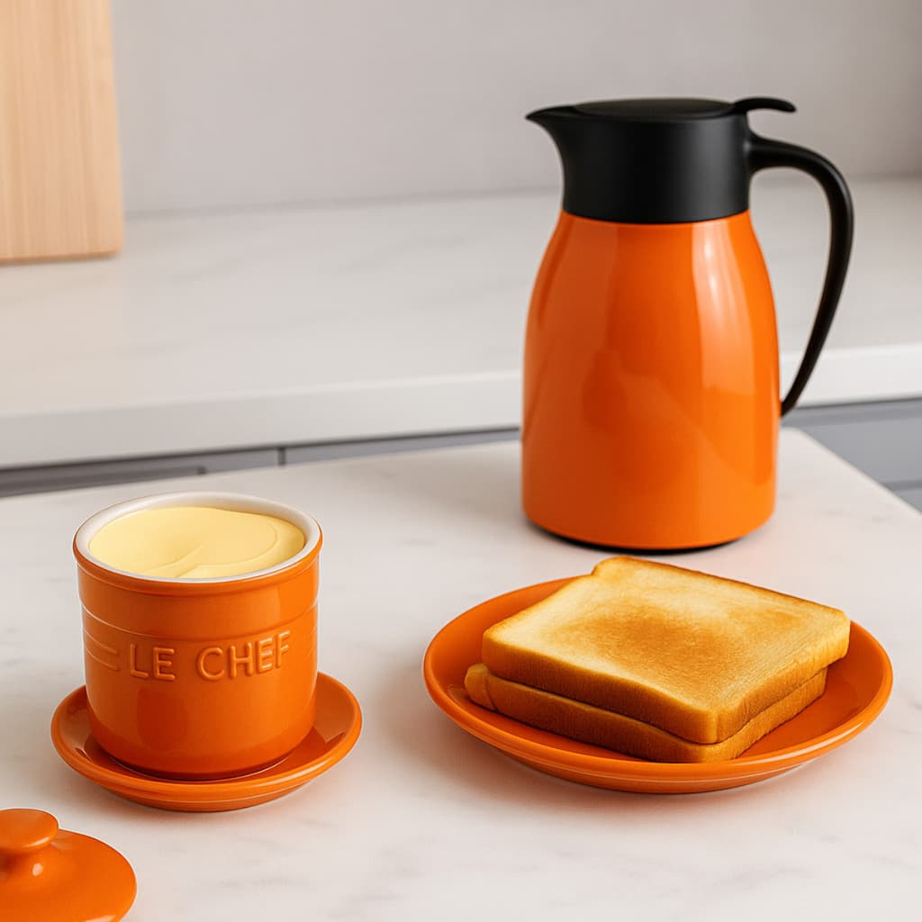 Manteigueira Francesa Le Cheff Cerâmica Porta Manteiga 10cm