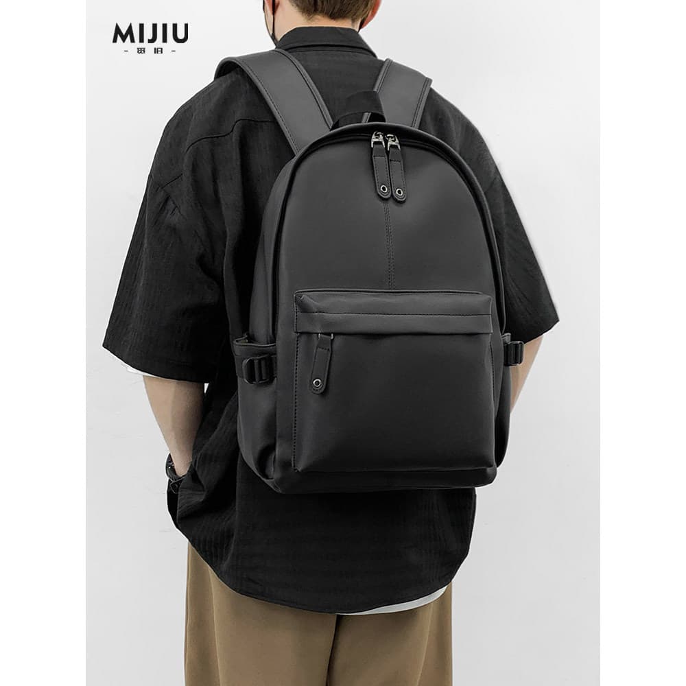Procurando Old Street Wear Mochila Masculina De Couro Casual Mochila Masculina Na Moda Commuter Bolsa De Computador Estu