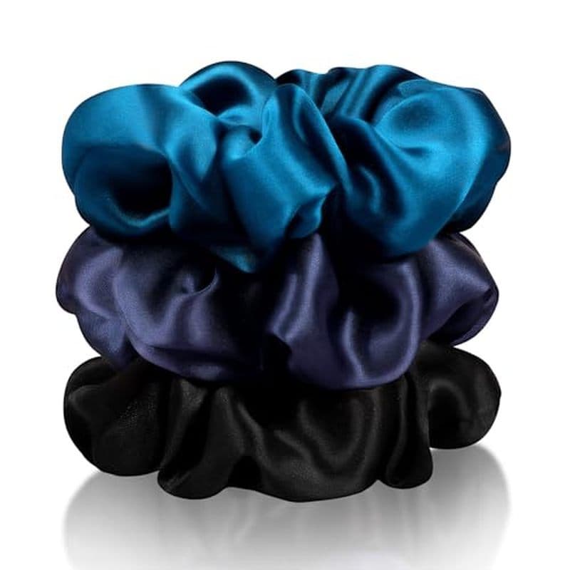 Scrunchies De Seda Zenssia Para Cabelo , Laços De Amoreira Mulheres E Meninas , Suportes De Rabo De Cavalo Elásticos Sem
