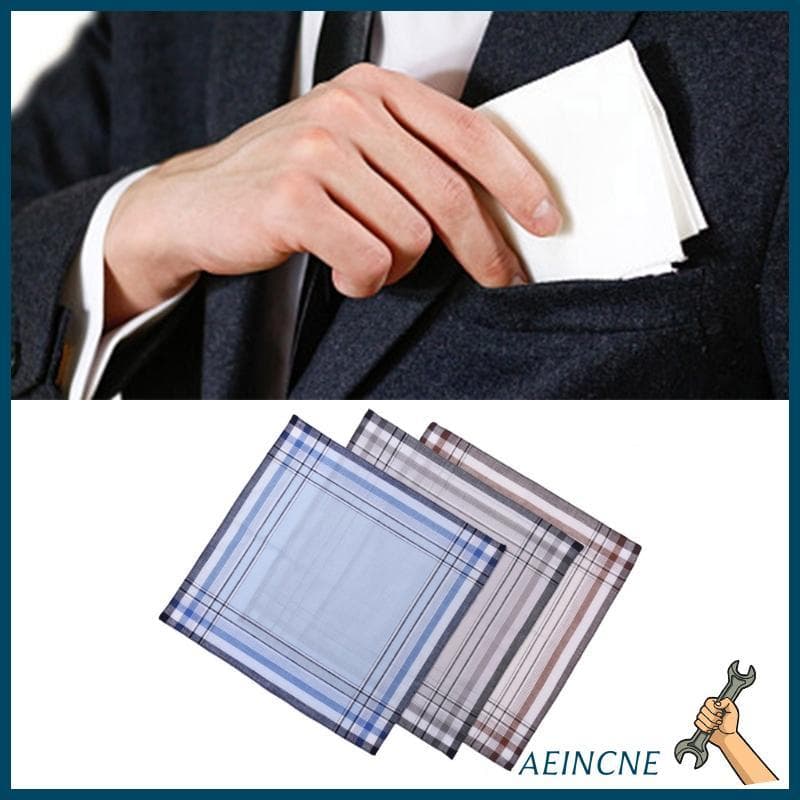 AEIN Lenço Toalha Macio Para Homens Quadrado Bandanas Secagem Rápida Unissex Bolso