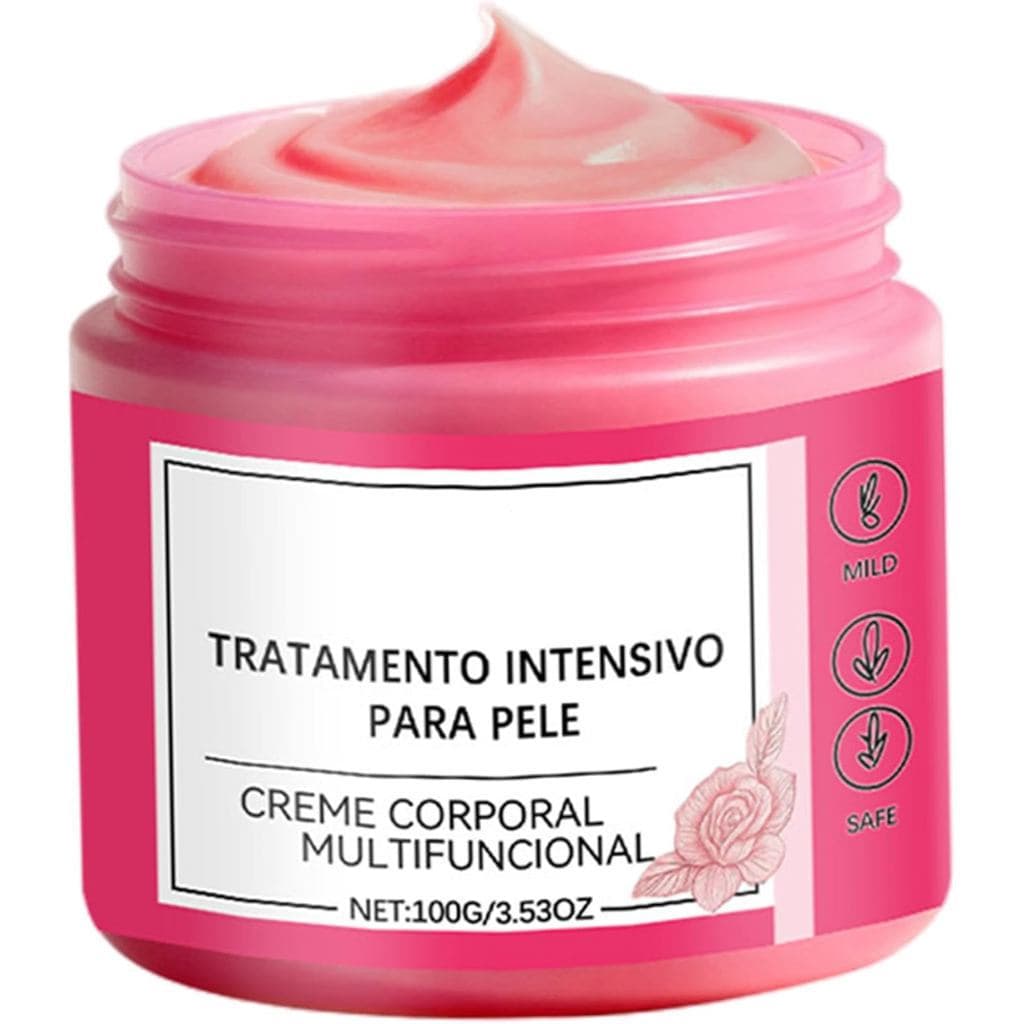 Creme Reparador de Estrias para Gestantes com Aroma de Rosa 100g, Creme Hidratante Abdominal para Cuidados Diários, Melh