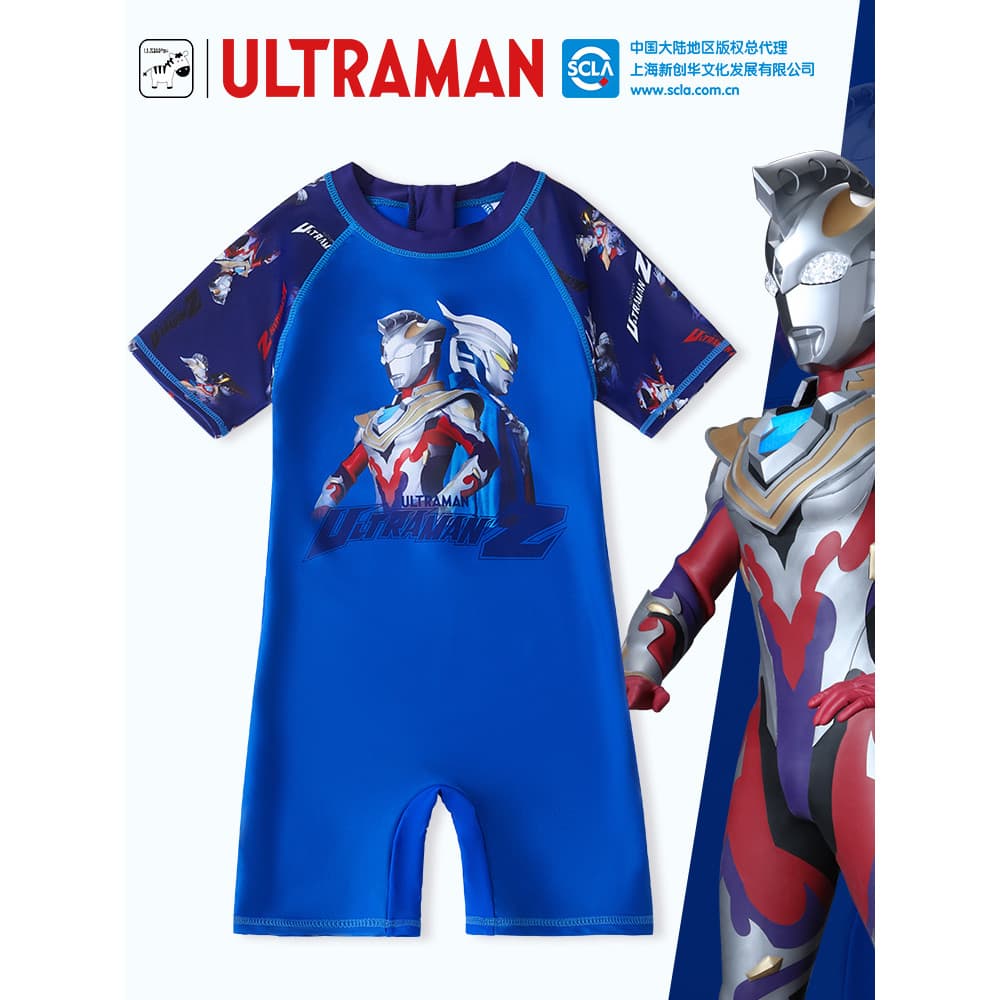 Ultraman maiô infantil meninos 2025 novo estilo meninos pequeno médio grande crianças maiô de uma peça de secagem rápida