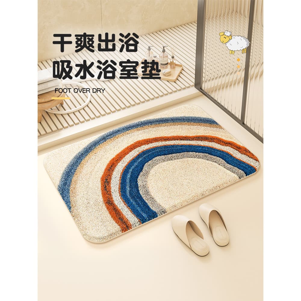 Imitação de caxemira tapete de banheiro High-End sentir porta de banheiro absorvente pé tapete de banheiro antiderrapant