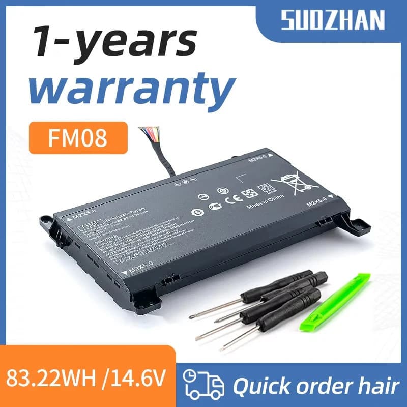SUOZHAN FM08 Conector De 12 Pinos Para Substituição De Bateria De Laptop Hp Omen 17-AN014NG TPN-Q195 Series Notebook 922