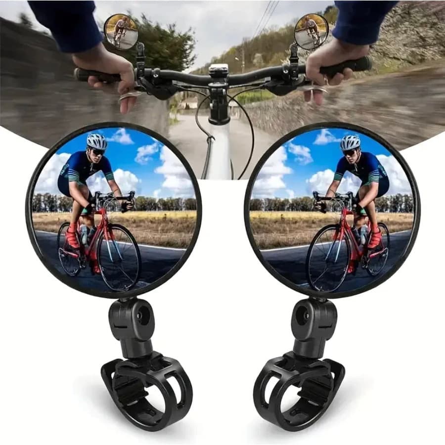 Kit 2 Retrovisores para Bicicleta 360° Grande Angular Universal MTB Speed