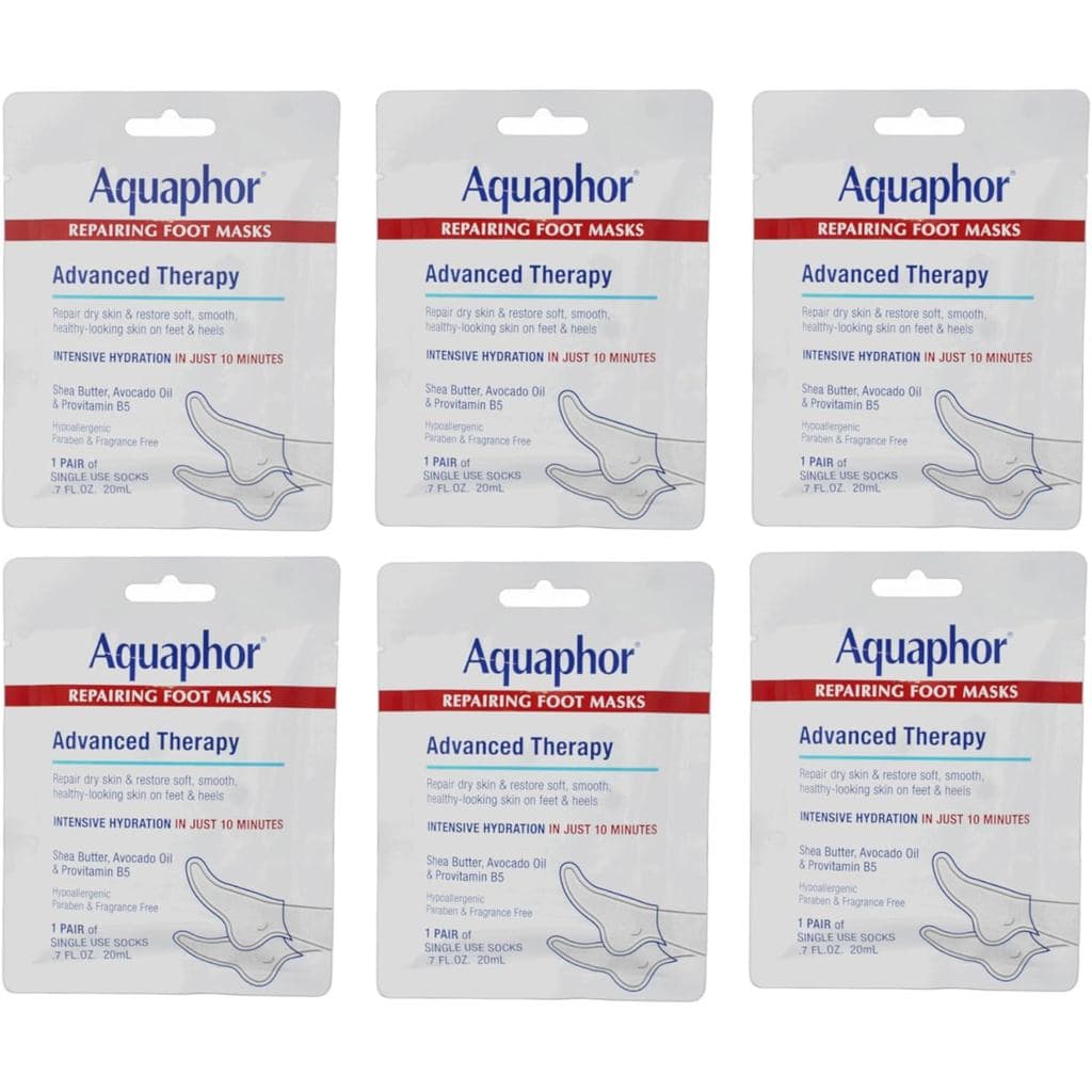 Máscaras Reparadoras para os Pés Aquaphor, Meias Hidratantes Pés Secos, Tratamento Hidratante para os Pés com Óleo