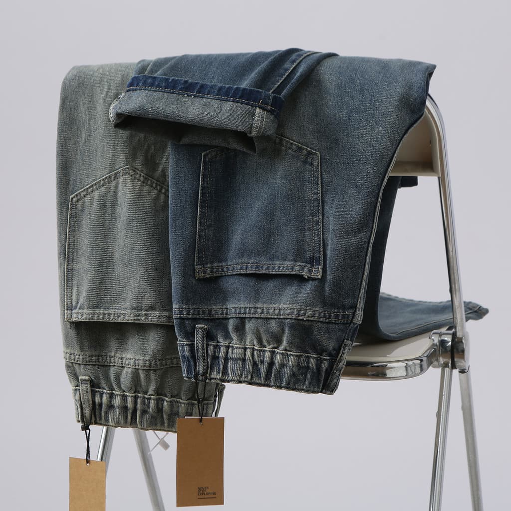Estilo preguiçoso!Lavagem Enzimática Retro Branca!Primavera outono masculino confortável respirável solto reto Casual Je