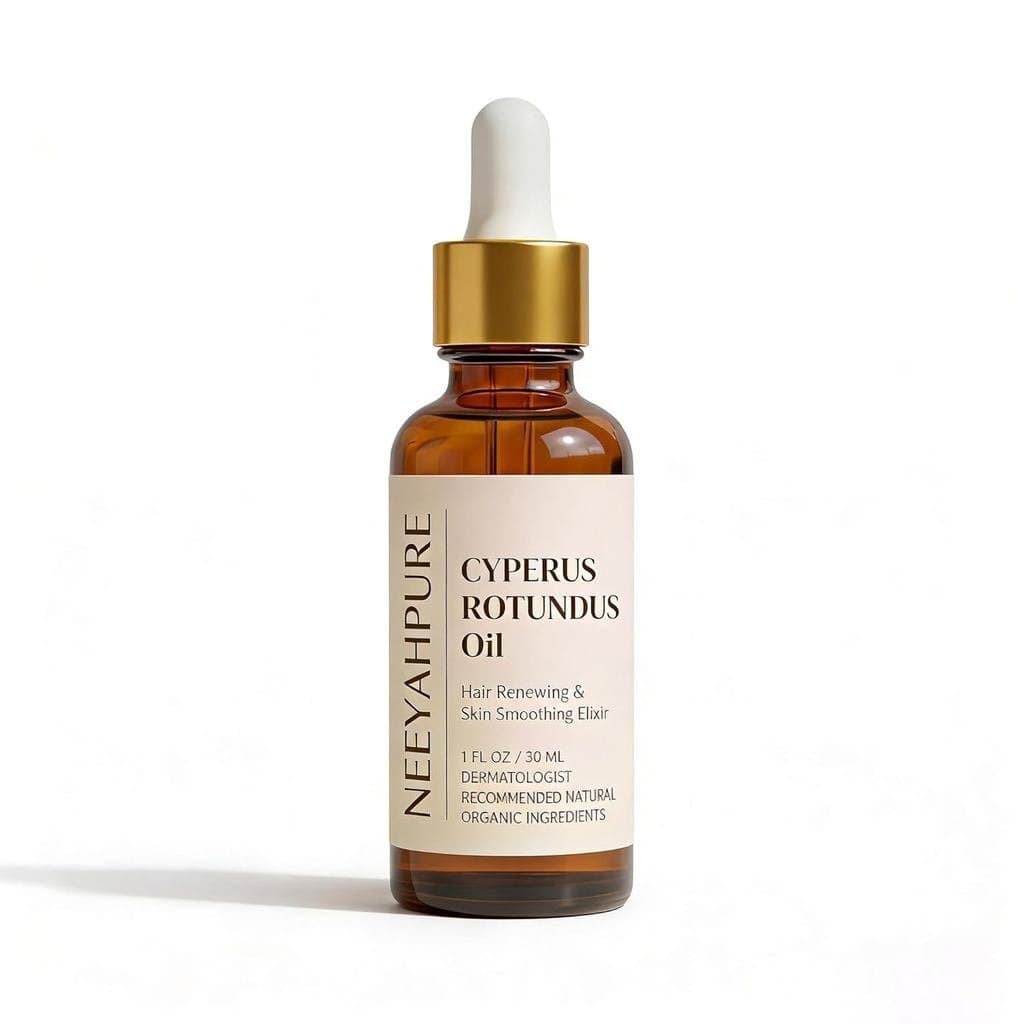 Óleo de Cyperus Rotundus neeyahpure – 100% óleo de Cyperus, deixa a pele macia e reduz o crescimento do pelo. Adequado p