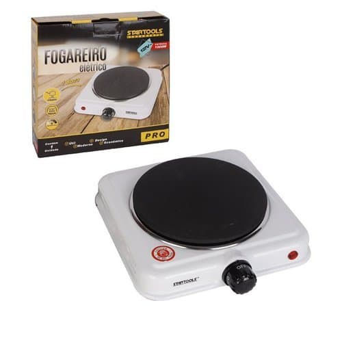 Fogareiro Inducao 1 Boca Portatil Compacto Alta Potencia Branco 127v