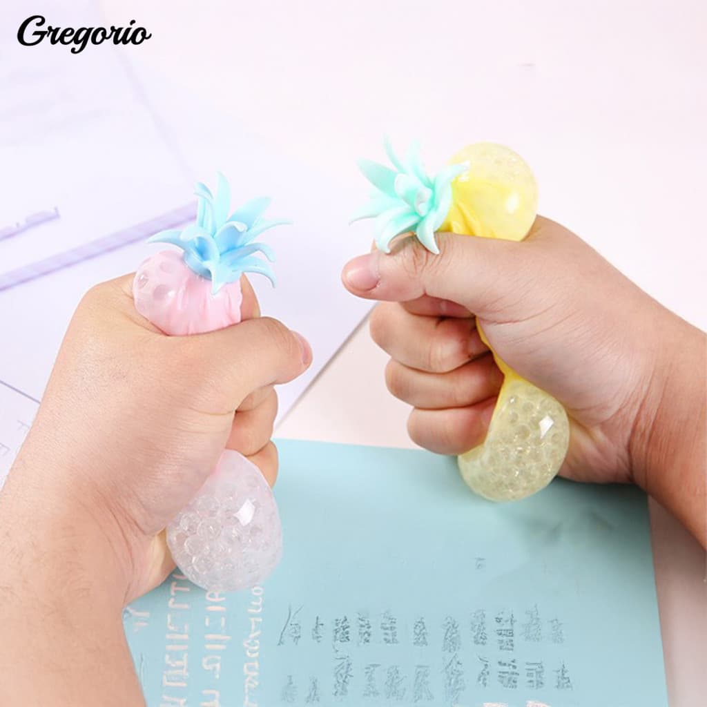Pineapple Stress Relief Toy Hand Squeeze 4 Pcs Toys – Exercise Anxiety Fidget Relaxation Party Favors for Kids Adults