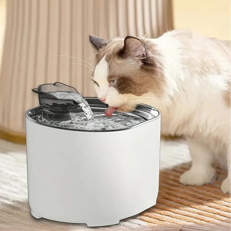 Fonte de Água para Gatos com Recirculação Automática e Filtragem, Dispensador de Água para Gatos e Cães, Bomba Elétrica