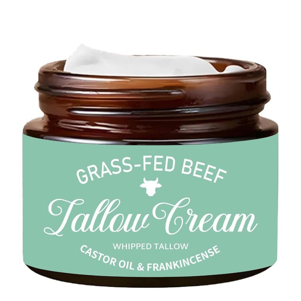 Creme Hidratante de Sebo de Carne Orgânico (Gado Alimentado a Pasto) com Óleo de Rícino e Óleo de Olíbano, Hidratante 10